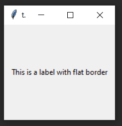 tkinter - flat label border